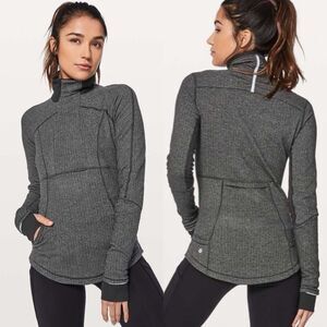 Lululemon base Runner 1/4 zip heathered herringbone Women’s Size 10